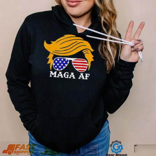 Trump MAGA AF Parody Orange Hair Glasses Shirt