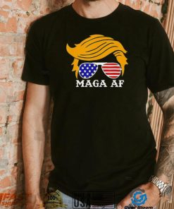 Trump MAGA AF Parody Orange Hair Glasses Shirt