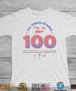 U.S. Virgin Islands 100 Centennial Celebration logo shirt