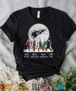 U2 The Edge Adam Clayton Larry Mullen Jr And Bono Abbey Road Christmas Signatures Shirt