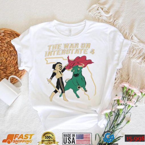 UCF Knights vs South Florida Bulls mascot the War on Interstate 4 shirt