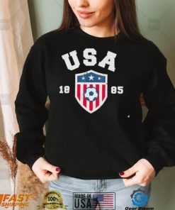 USA Soccer 1885 American flag logo shirt