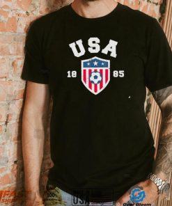 USA Soccer 1885 American flag logo shirt