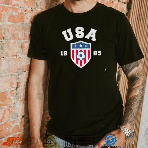 USA Soccer 1885 American flag logo shirt