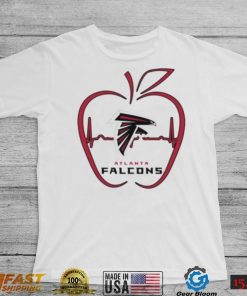 Apple Heartbeat Teacher Symbol Atlanta Falcons T Shirt