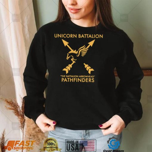 Unicorn Battalio the Battalion Arrowhead Pathfinders logo shirt