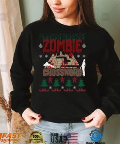 Ugly Christmas Sweater Zombie Crossword Game Addict Unisex Sweatshirt