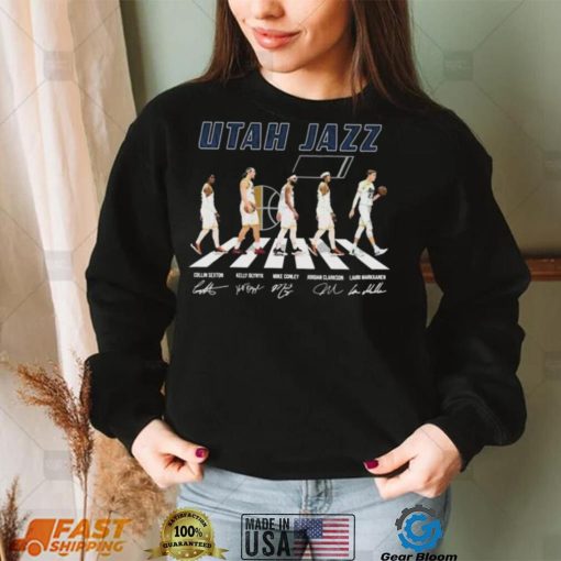 Utah Jazz Team Basketball Abbey Road Signatures Shirt