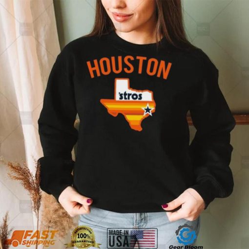 Vintage Houston Astros Baseball Team City Map Navy Sweatshirt