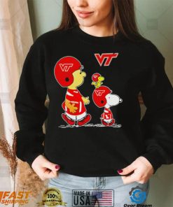 Virginia Tech Hokies Charlie Brown and Snoopy Woodstock shirt