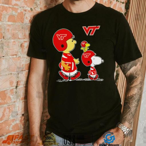 Virginia Tech Hokies Charlie Brown and Snoopy Woodstock shirt