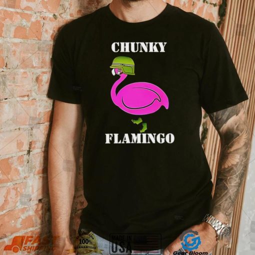 Chunky Flamingo veteran hat art shirt