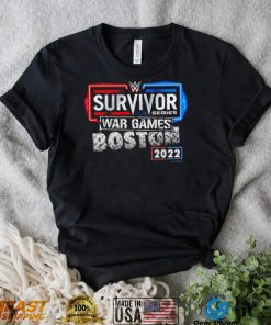 WWE Survivor Series War Games Boston 2022 neon logo shirt