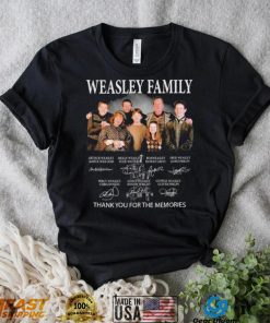 Wesley Family Thank You For The Memories Signatures Shirt