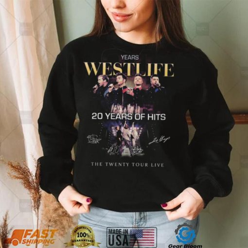 Westlife 20 Years Of Hits The Twenty Tour Live T Shirt