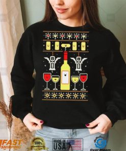 Wine Christmas Ugly Pattern shirt