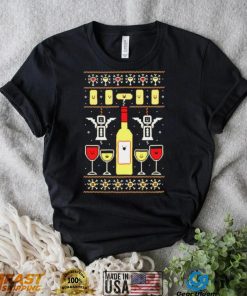 Wine Christmas Ugly Pattern shirt