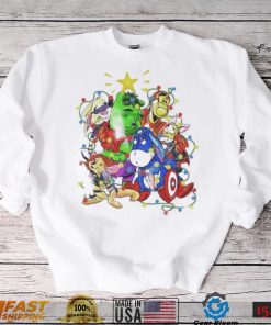 Winnie The Pooh Characters Marvel Christmas Light Shirt