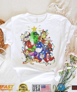 Winnie The Pooh Characters Marvel Christmas Light Shirt