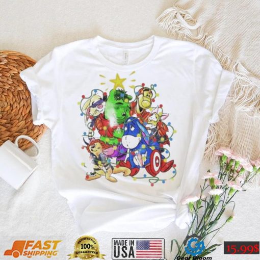 Winnie The Pooh Characters Marvel Christmas Light Shirt