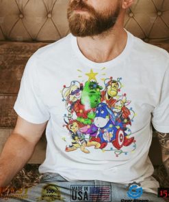 Winnie The Pooh Characters Marvel Christmas Light Shirt