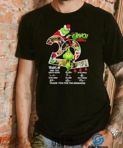 Years The Grinch Stole Christmas Signatures Thank You For The Memories Shirt