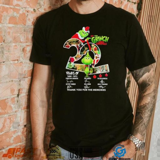 Years The Grinch Stole Christmas Signatures Thank You For The Memories Shirt