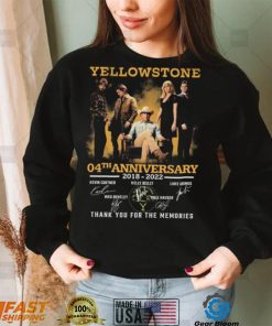 Yellowstone 04th Anniversary 2018 2022 Thank You For The Memories Signatures Shirt
