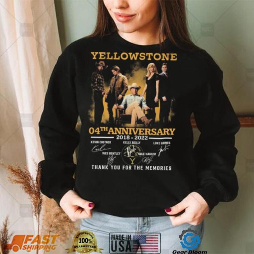 Yellowstone 04th Anniversary 2018 2022 Thank You For The Memories Signatures Shirt