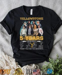 Yellowstone 5 Years 2018 2023 Thank You For The Memories Signatures Shirt