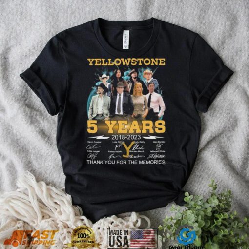 Yellowstone 5 Years 2018 2023 Thank You For The Memories Signatures Shirt