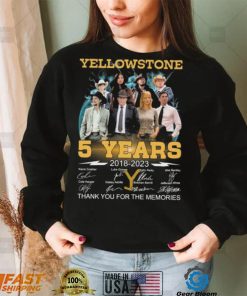 Yellowstone 5 Years 2018 2023 Thank You For The Memories Signatures Shirt