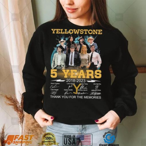 Yellowstone 5 Years 2018 2023 Thank You For The Memories Signatures Shirt