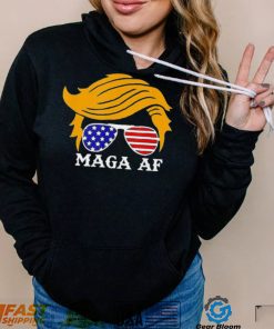 Trump MAGA AF Parody Orange Hair Glasses Shirt