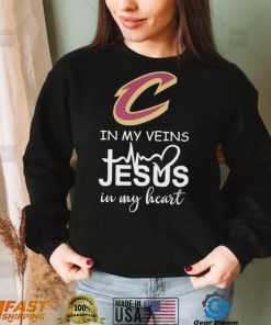 cleveland cavaliers in my veins jesus in my heart shirt Shirt