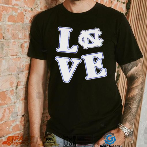 Love North Carolina Tar Heels T Shirt