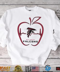 Apple Heartbeat Teacher Symbol Atlanta Falcons T Shirt