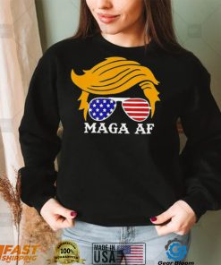 Trump MAGA AF Parody Orange Hair Glasses Shirt