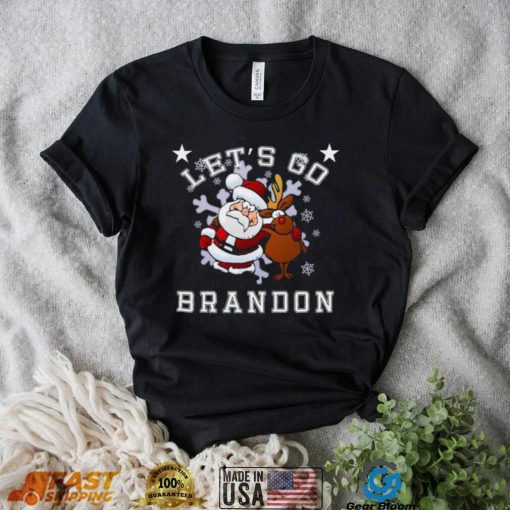 Let’s Go Brandon Santa Reindeer Christmas Holiday Biden Shirt