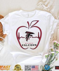 Apple Heartbeat Teacher Symbol Atlanta Falcons T Shirt