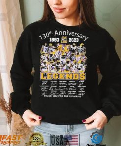 130th Anniversary 1893 2023 Lsu Tigers The Legends Thank You For The Memories T Shirt