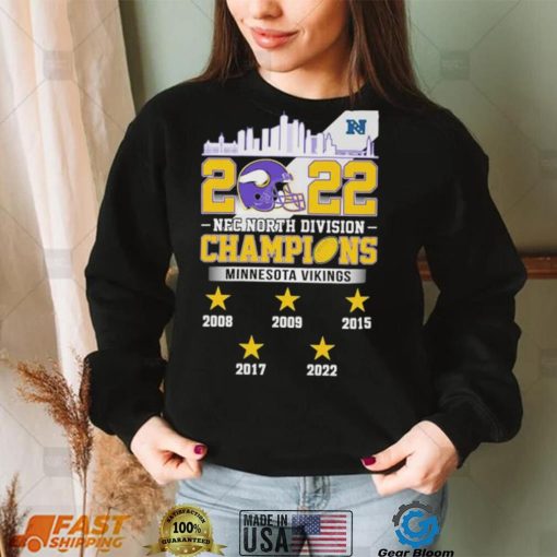 2022 NFC North Division Champions Minnesota Vikings 2008 2022 Shirt