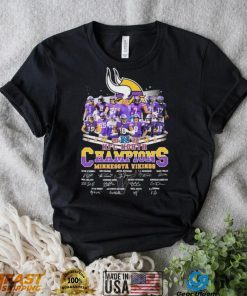 2022 NFC North Division Champions Minnesota Vikings Signatures Shirt