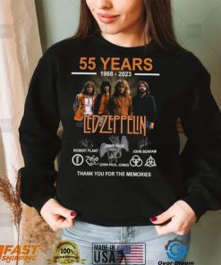 55 Years 1968 – 2023 Led Zeppelin Thank You For The Memories t shirt