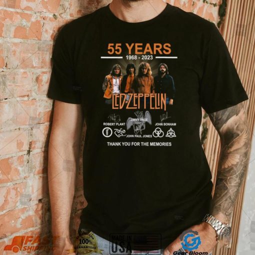 55 Years 1968 – 2023 Led Zeppelin Thank You For The Memories t shirt