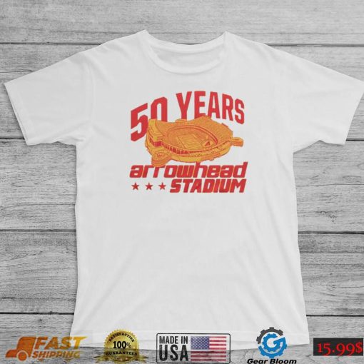 50 Years at Arrowhead Stadium Kansas City Football shirt