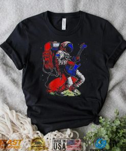 Astronaut Playing Electric Guitar In Space Shirt