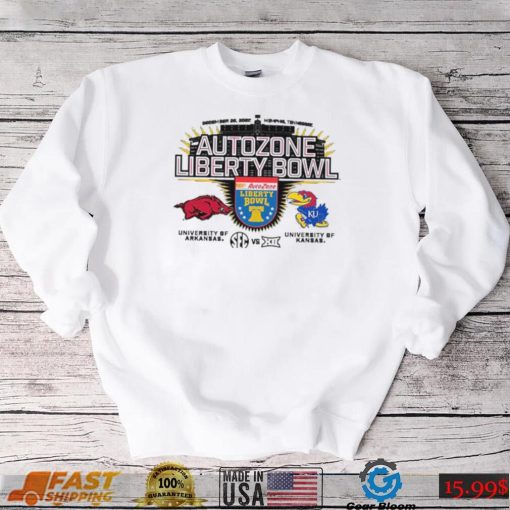 Autozone Liberty Bowl 2022 University Of Kansas vs University Of Arkansas shirt