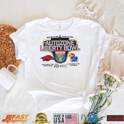 Autozone Liberty Bowl 2022 University Of Kansas vs University Of Arkansas shirt