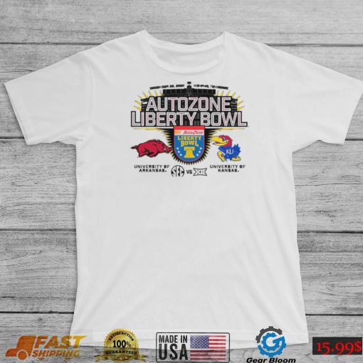 Autozone Liberty Bowl 2022 University Of Kansas vs University Of Arkansas shirt